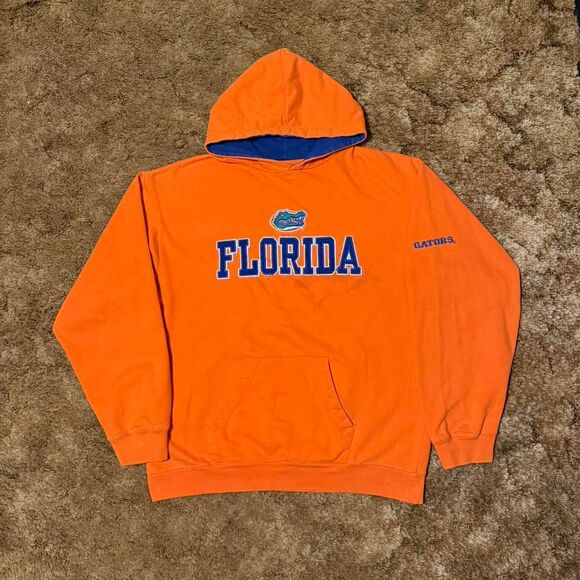 Vintage Florida Gators Embroidered College Football Logo Hoodie Orange XLarge - Picture 1 of 7